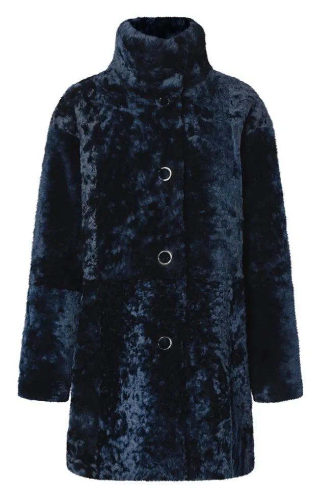 Lambskin Jackets<WERNER CHRIST Melody: Reversible, Lambskin Jacket Blue