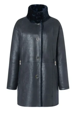 Lambskin Jackets<WERNER CHRIST Melody: Reversible, Lambskin Jacket Blue