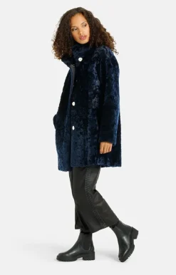 Lambskin Jackets<WERNER CHRIST Melody: Reversible, Lambskin Jacket Blue