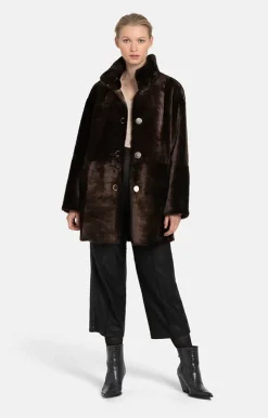 Lambskin Jackets<WERNER CHRIST Melody: Reversible, Lambskin Jacket Ashbrown