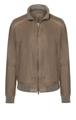 Leather Jackets<WERNER CHRIST Melvin: Ultralight Blouson With Knit Chocolate