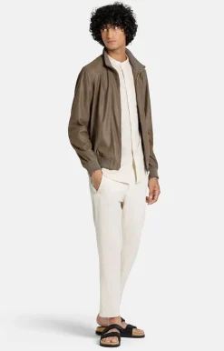 Leather Jackets<WERNER CHRIST Melvin: Ultralight Blouson With Knit Chocolate