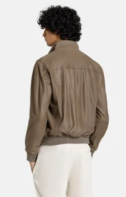 Leather Jackets<WERNER CHRIST Melvin: Ultralight Blouson With Knit Chocolate