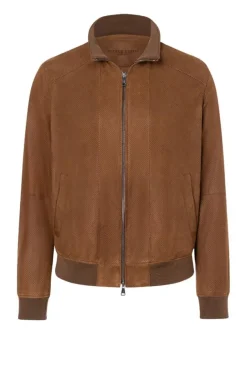 Leather Jackets<WERNER CHRIST Melvin: Ultralight Blouson With Knit Mocca