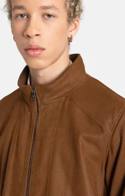 Leather Jackets<WERNER CHRIST Melvin: Ultralight Blouson With Knit Mocca