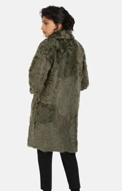 Lambskin Jackets<WERNER CHRIST Nadine: Bohemian-Style Short Coat Moss Green