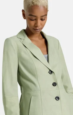 Leather Jackets<WERNER CHRIST Nathalia: Long Blazer With Drawstring At The Salbei