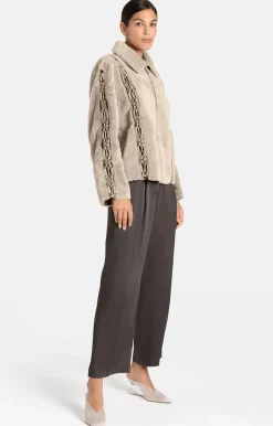 Lambskin Jackets<WERNER CHRIST Nicolette: Reversible Light Jacket Stone