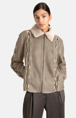 Lambskin Jackets<WERNER CHRIST Nicolette: Reversible Light Jacket Stone