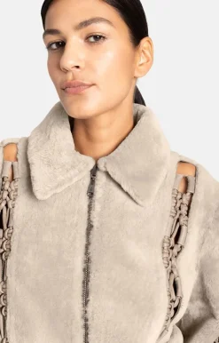 Lambskin Jackets<WERNER CHRIST Nicolette: Reversible Light Jacket Stone