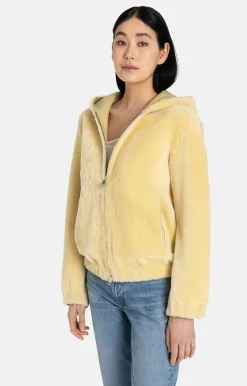 Leather Jackets<WERNER CHRIST Ona: Super Lightweight Hooded Blouson Limette