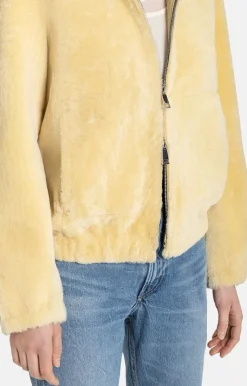 Leather Jackets<WERNER CHRIST Ona: Super Lightweight Hooded Blouson Limette