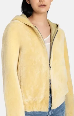 Leather Jackets<WERNER CHRIST Ona: Super Lightweight Hooded Blouson Limette