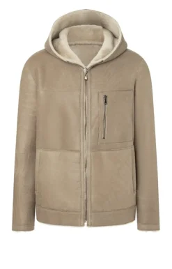 Lambskin Jackets<WERNER CHRIST Orlando: Reversible Jacket With Hood Teddy