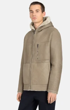 Lambskin Jackets<WERNER CHRIST Orlando: Reversible Jacket With Hood Teddy