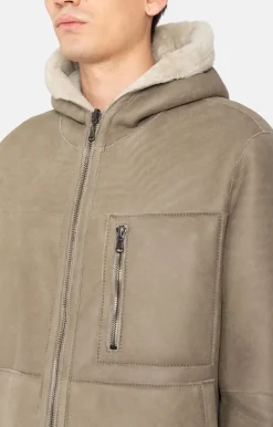 Lambskin Jackets<WERNER CHRIST Orlando: Reversible Jacket With Hood Teddy