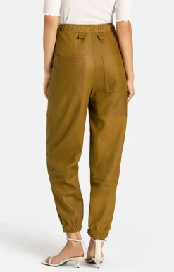 Accessoires<WERNER CHRIST Padma P: Light Parachute Leatherpants Ocker