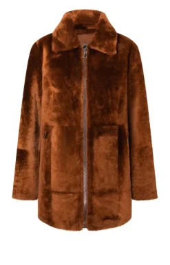 Lambskin Jackets<WERNER CHRIST Pam: Sporty Reversible Jacket With Zip Copper Brown