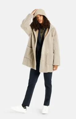 Lambskin Jackets<WERNER CHRIST Phoebe: Light Hooded Jacket In A Sand Tone Beige