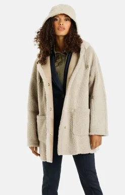 Lambskin Jackets<WERNER CHRIST Phoebe: Light Hooded Jacket In A Sand Tone Beige
