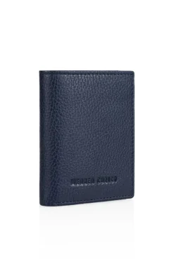 Accessoires<WERNER CHRIST Purse Herren: Wallet Crafted In Calfskin Navy