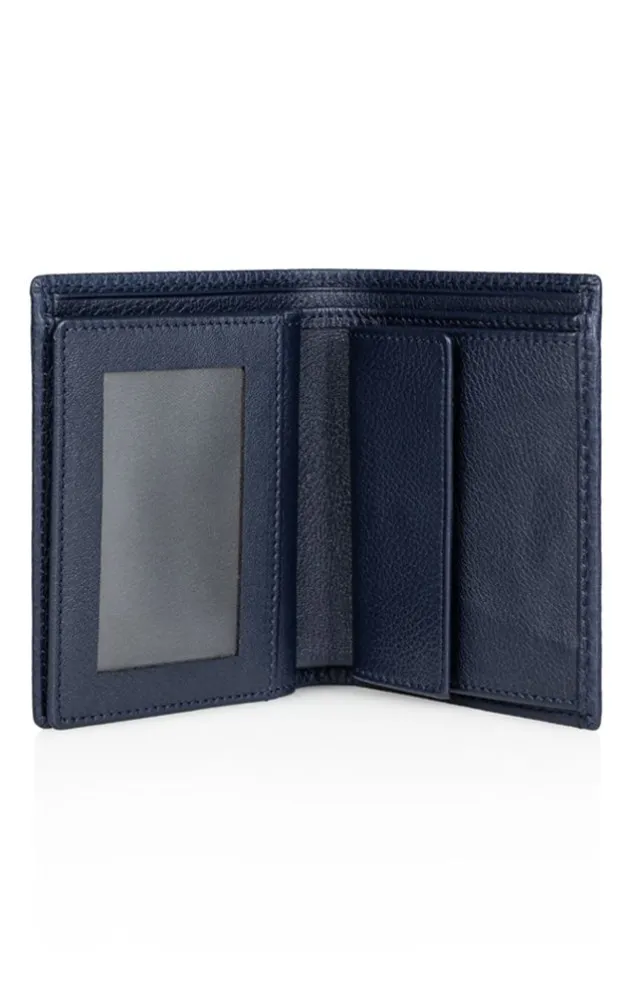 Accessoires<WERNER CHRIST Purse Herren: Wallet Crafted In Calfskin Navy
