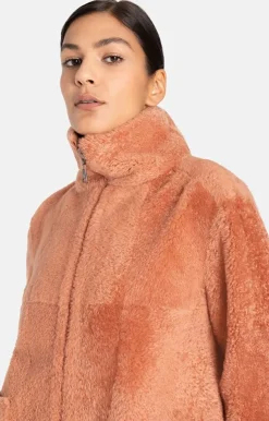 Lambskin Jackets<WERNER CHRIST Rahel: Light A-Line Reversible Jacket Dusty Rose