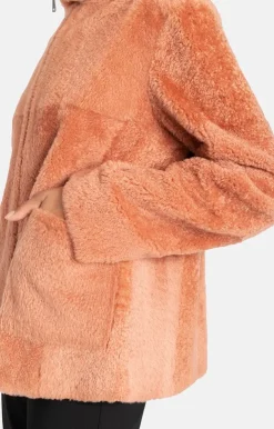 Lambskin Jackets<WERNER CHRIST Rahel: Light A-Line Reversible Jacket Dusty Rose