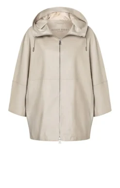 Leather Jackets<WERNER CHRIST Ronja: Oversized Hoodie With Hand Stitching Pearl Grey