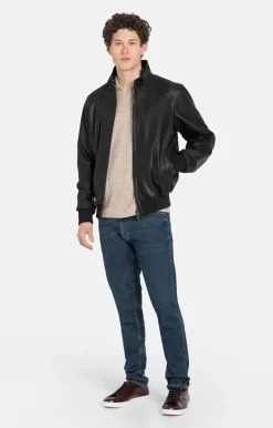 Leather Jackets<WERNER CHRIST Stan Cw: All-Season Blouson In Lamb Nappa Black