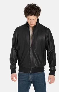 Leather Jackets<WERNER CHRIST Stan Cw: All-Season Blouson In Lamb Nappa Black