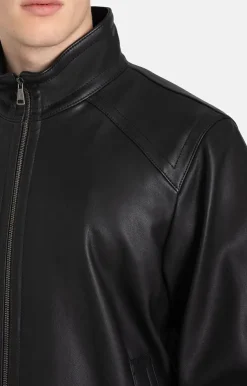 Leather Jackets<WERNER CHRIST Stan Cw: All-Season Blouson In Lamb Nappa Black