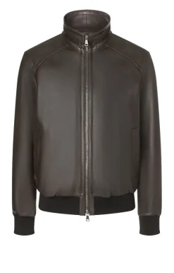 Leather Jackets<WERNER CHRIST Stan Cw: All-Season Blouson In Lamb Nappa Chocolate