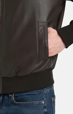 Leather Jackets<WERNER CHRIST Stan Cw: All-Season Blouson In Lamb Nappa Chocolate