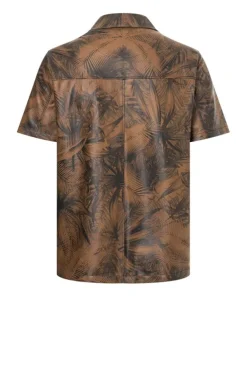 Leather Jackets<WERNER CHRIST Stuart: Overshirt In Napped Goatskin Suede Cognac