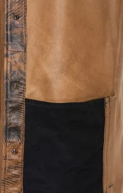 Leather Jackets<WERNER CHRIST Stuart: Overshirt In Napped Goatskin Suede Cognac