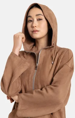 Leather Jackets<WERNER CHRIST Susi: Sporty Parka With Hood Mocha