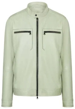 Leather Jackets<WERNER CHRIST Taylor: Grained Nappa Jacket For Purists Salbei
