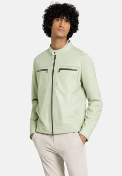 Leather Jackets<WERNER CHRIST Taylor: Grained Nappa Jacket For Purists Salbei