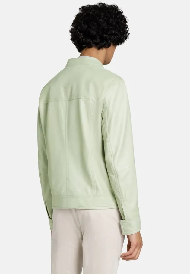 Leather Jackets<WERNER CHRIST Taylor: Grained Nappa Jacket For Purists Salbei