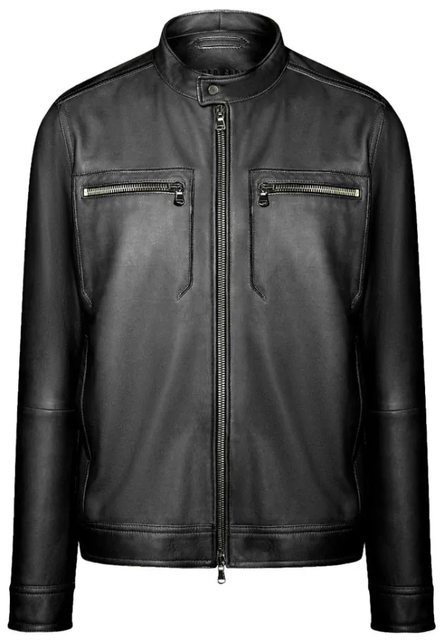 Leather Jackets<WERNER CHRIST Taylor: Grained Nappa Jacket For Purists Black