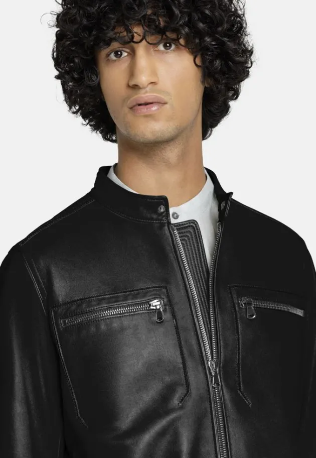 Leather Jackets<WERNER CHRIST Taylor: Grained Nappa Jacket For Purists Black