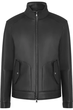 Leather Jackets<WERNER CHRIST Thorben: Padded Blouson In A Bomber Style Black