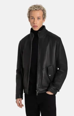 Leather Jackets<WERNER CHRIST Thorben: Padded Blouson In A Bomber Style Black