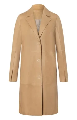 Leather Jackets<WERNER CHRIST Tonja: Leichter Mantel Mit Handstichnahten Natur