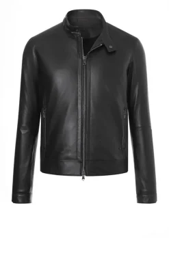 Leather Jackets<WERNER CHRIST Toto: Grained Nappa Jacket For Purists Black