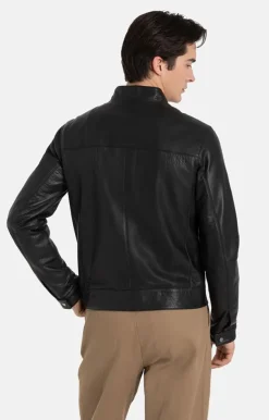 Leather Jackets<WERNER CHRIST Toto: Grained Nappa Jacket For Purists Black
