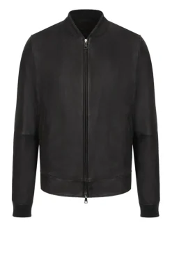 Leather Jackets<WERNER CHRIST Ulrich: Timeless Blouson With Knit Black
