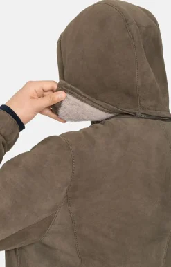 Lambskin Jackets<WERNER CHRIST Vincent: Sporty Parka Crafted In Lambskin Grau