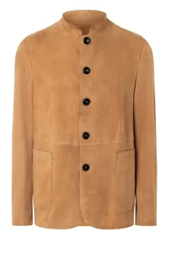 Leather Jackets<WERNER CHRIST Winfried: Leather Blazer With Buttons Natur